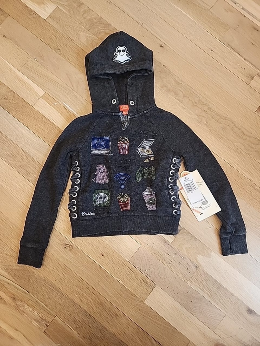 New Kids Butter Sweater Hoodie Super Soft Size 4 Toddler Gray Movie $78
